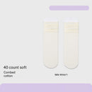 Combed Cotton Sweat-absorbent Deodorant Solid-color Knee-high Socks