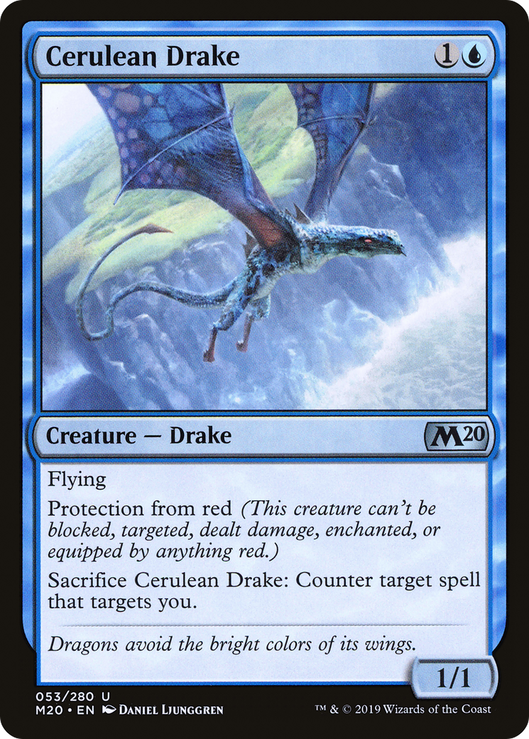 Cerulean Drake (M20-053) - Core Set 2020 Foil