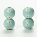 Daisy Wood Bead Necklace