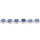 7.02 Carat Genuine Kyanite .925 Sterling Silver Bracelet