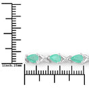 3.08 Carat Genuine Emerald .925 Sterling Silver Bracelet
