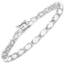 6.82 Carat Genuine Opal .925 Sterling Silver Bracelet