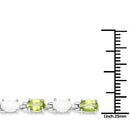7.92 Carat Genuine Peridot and Opal .925 Sterling Silver Bracelet