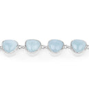 25.90 Carat Genuine Aquamarine .925 Sterling Silver Bracelet