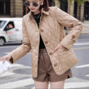 Women's Slim-Fit Diamond-Quilted Cotton Padded Jacket