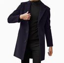 Mens Mid-length Long-sleeve Wool Coat Autumnwinter Wool Outerwear