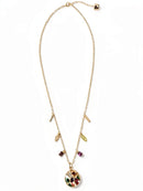 Laundry by Shelli Segal Gold-Tone Multicolor Crystal Charm Pendant Necklace