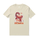 Hawaiian Tee For Men Year of the Dragon 2024 Tee Crew Neck 100% Cotton - BEIGE