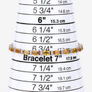 12.33 Carat Genuine Orange Sapphire and White Diamond 14K White Gold Bracelet