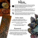 Indian, Indian Agate Stone Dice Set - Dice Around the World Collection