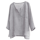 Chinese Style V-neck Men's Long-sleeved Shirt
