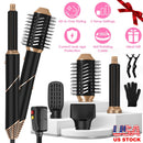 5 In 1 Hot Air Styler Straightener Curler Dryer Automatic Wrap Styler Hair Dryer Brush Set with 3 Temp Settings ALCI Plug Glove Cable Tie 2 Alligator