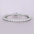 10.00 Carat Lab Grown Diamond 14K White Gold Bracelet