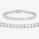 10.00 Carat Lab Grown Diamond 14K White Gold Bracelet