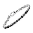 5.40 Carat Genuine Black Diamond .925 Sterling Silver Bracelet