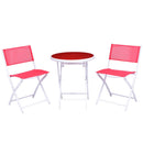 3 Pieces Patio Folding Bistro Set for Balcony or Outdoor Space