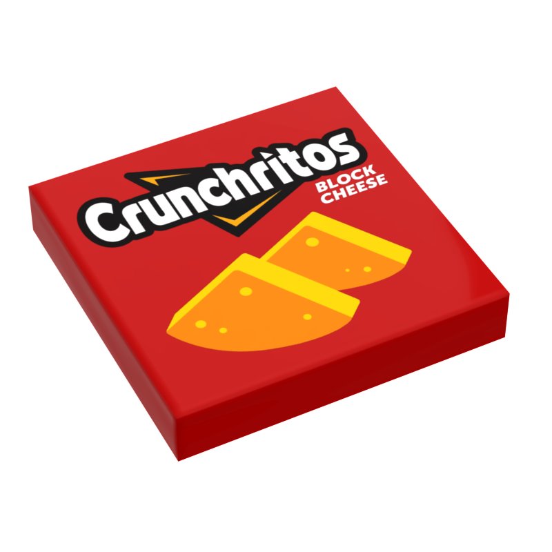 B3 Customs® Crunchitos Nacho Cheese Minifig Snack (2x2 Tile) B3 Customs 