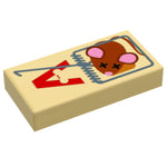 B3 Customs® Mouse Trap w/ Dead Mouse (1x2 Tile) Custom Printed B3 Customs 