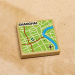 B3 Customs® Shanghai, China Map (2x2 Tile) Custom LEGO Parts B3 Customs 