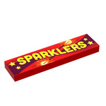 B3 Customs® Sparklers for Minifig Fireworks (1x4 Tile), 4th of July Custom Printed B3 Customs 