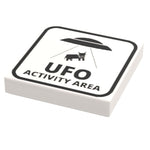B3 Customs® UFO Activity Area Sign (2x2 Tile, Minifig Scale) B3 Customs 