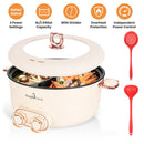 Electric Hot Pot with Divider 6L Dual Control Stainless Steel
