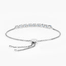 1.34 Carat Genuine London Blue Topaz and White Topaz .925 Sterling Silver Bracelet