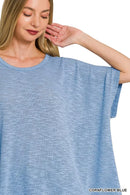 Zenana Oversized Slub Hacci Top