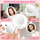 20X/1X Double-Sided Magnifying Makeup Mirror With Light Rechargeable Travel Makeup Mirror With 3 Colors Dimmable Brightness Adjustable Stand Vanity Ta