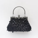 Acrylic Tassel-beaded Handbag With A Coin Purse Closure