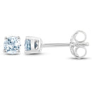 0.64 Carat Genuine Blue Topaz .925 Sterling Silver Earrings
