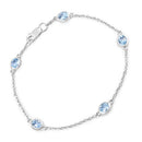 1.80 Carat Genuine Blue Topaz .925 Sterling Silver Bracelet