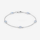 1.80 Carat Genuine Blue Topaz .925 Sterling Silver Bracelet