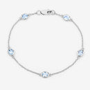 1.80 Carat Genuine Blue Topaz .925 Sterling Silver Bracelet