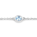 1.80 Carat Genuine Blue Topaz .925 Sterling Silver Bracelet