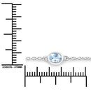 1.80 Carat Genuine Blue Topaz .925 Sterling Silver Bracelet