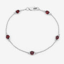 2.25 Carat Genuine Garnet .925 Sterling Silver Bracelet
