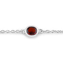2.25 Carat Genuine Garnet .925 Sterling Silver Bracelet