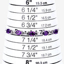 4.00 Carat Genuine Amethyst .925 Sterling Silver Bracelet