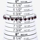11.62 Carat Genuine Garnet and White Diamond .925 Sterling Silver Bracelet