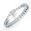 15.50 Carat Genuine Blue Topaz .925 Sterling Silver Bracelet