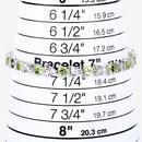 6.74 Carat Genuine Peridot and White Diamond .925 Sterling Silver Bracelet