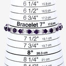 9.56 Carat Genuine Amethyst and White Diamond .925 Sterling Silver Bracelet