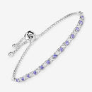 0.91 Carat Genuine Tanzanite .925 Sterling Silver Bracelet