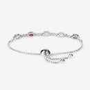 2.24 Carat Genuine Multi Stone .925 Sterling Silver Bracelet