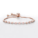 1.38 Carat Genuine Morganite and White Diamond .925 Sterling Silver Bracelet