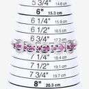 1.65 Carat Genuine Ruby and White Diamond .925 Sterling Silver Bracelet