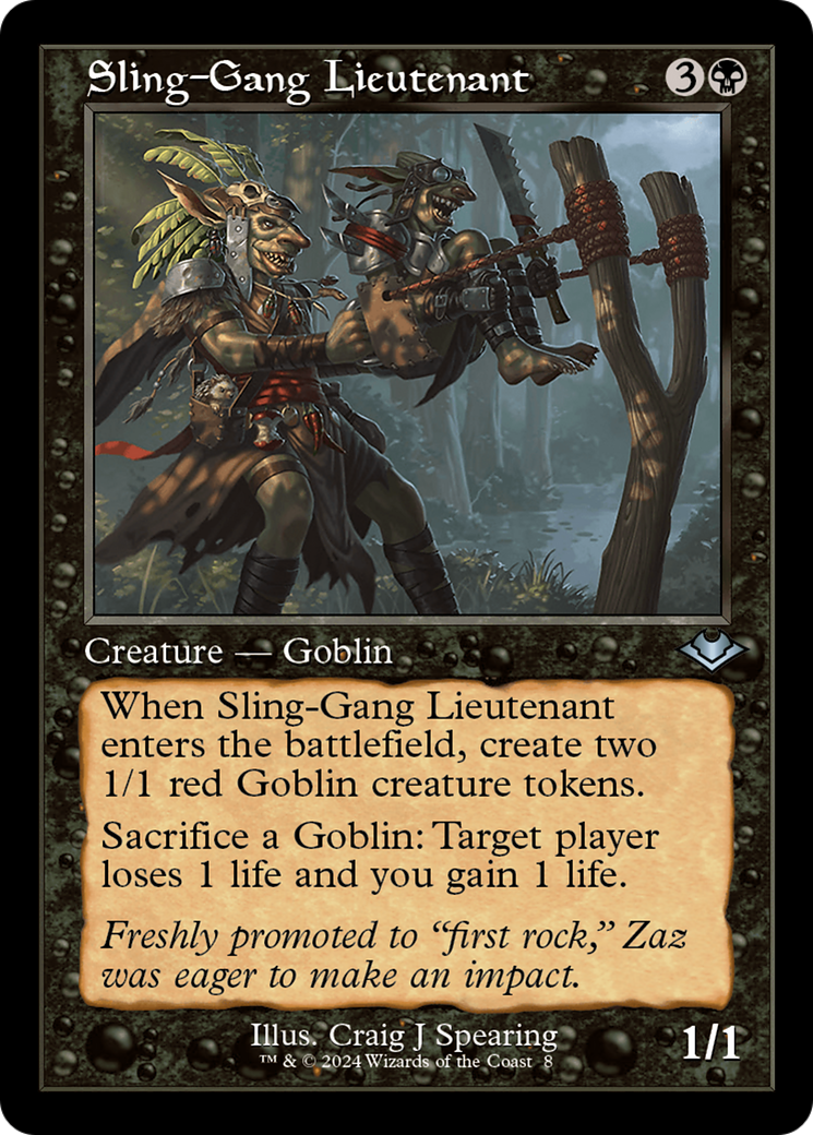 Sling-Gang Lieutenant (Retro Frame) (MH1-008) - Modern Horizons 2 Timeshifts