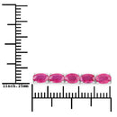 9.18 Carat Genuine Ruby 10K White Gold Bracelet