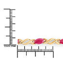 5.00 Carat Genuine Ruby 10K Yellow Gold Bracelet